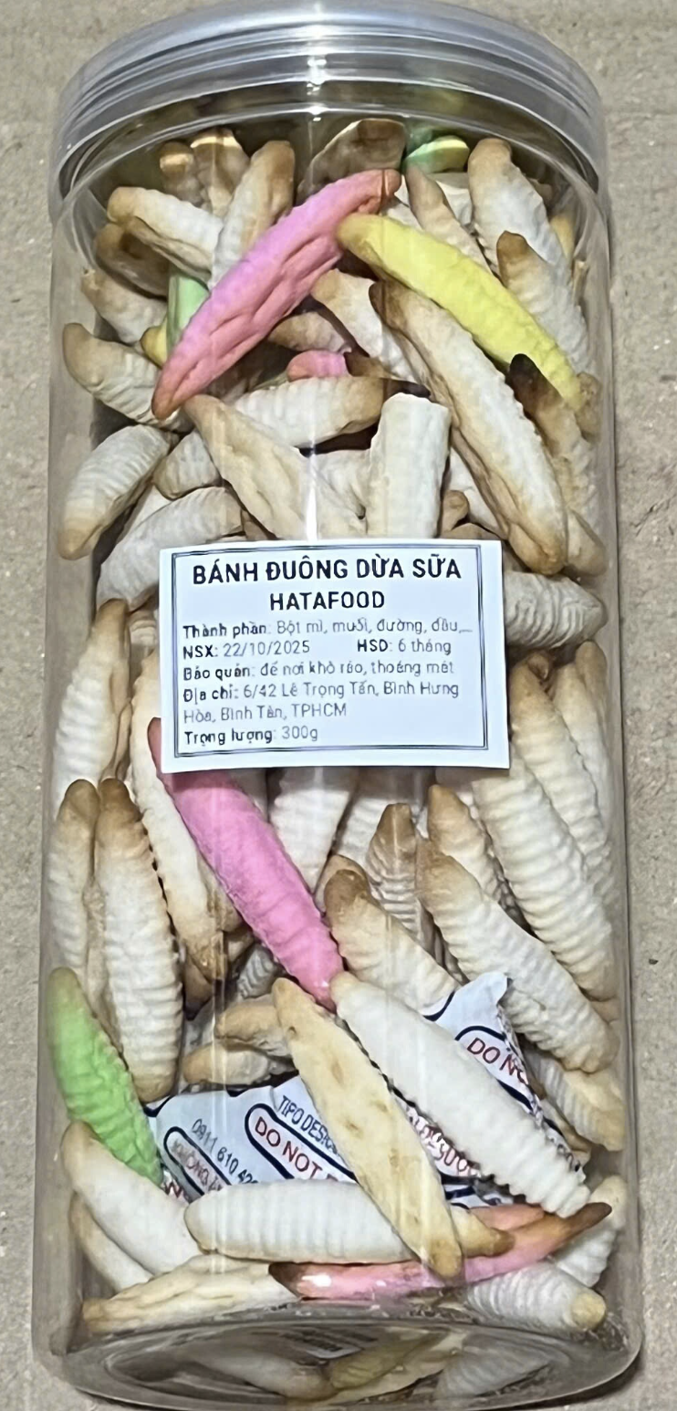 Bánh đuông dừa sữa Hatafood 300g